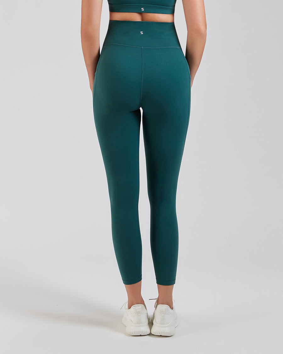 Forest Green SoftLuxe Yoga Pants with Pockets
