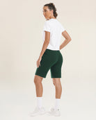 Green Cotton Lounge Shorts 10”