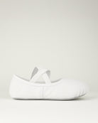 White Kids Classic Canvas Ballet Shoes (no drawstring)