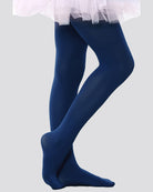Navy Girls Ultra Soft Footed Dance Tights - View 2
