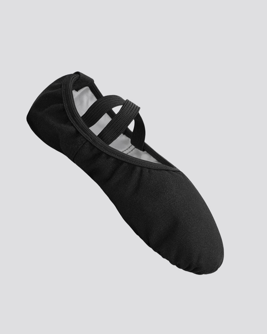 Black women ballet shoes side view
