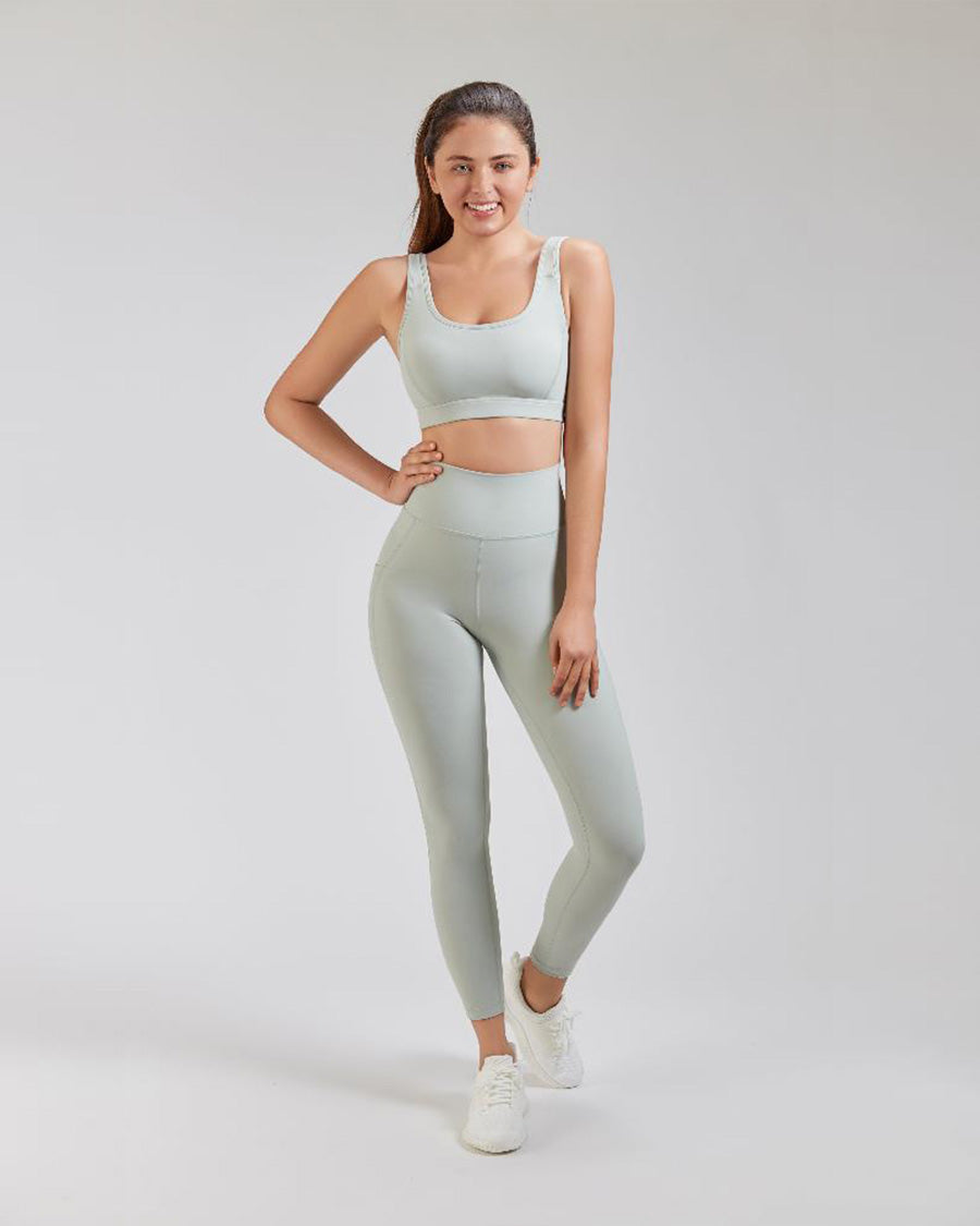 Women Yoga Pants Mint Green full view