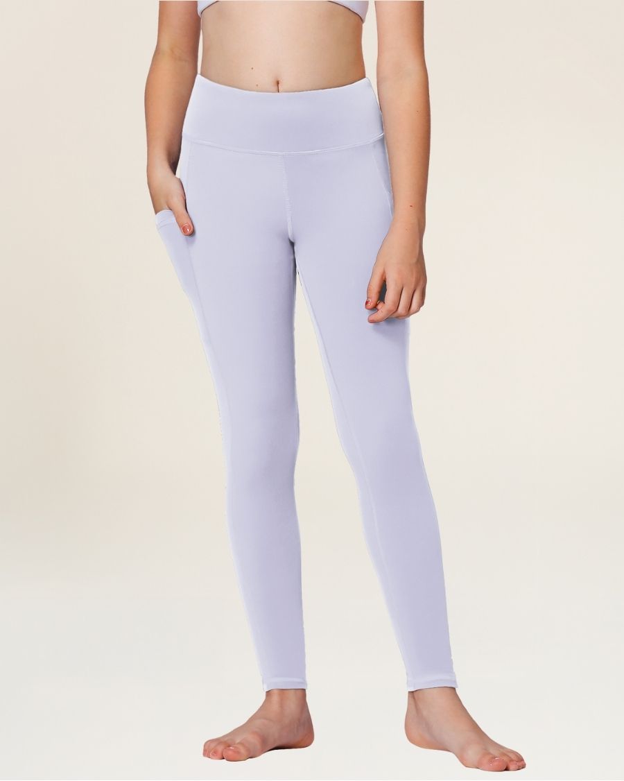 Lavender Girls Athletic Leggings - View 2
