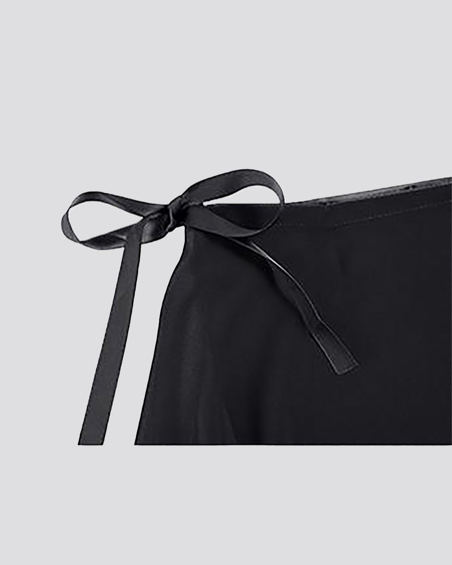 ballet chiffon skirt black front view