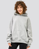 Light Grey Long-Sleeve Oversized Hoodie