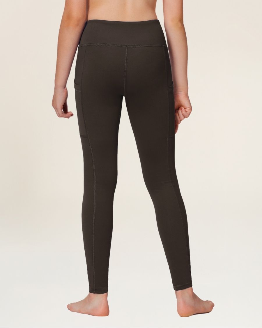 Espresso Girls Athletic Leggings - View 3
