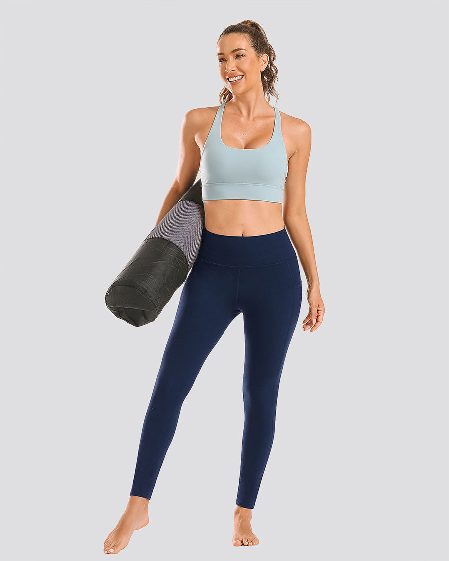 Navy Women Yoga Pants - View 2