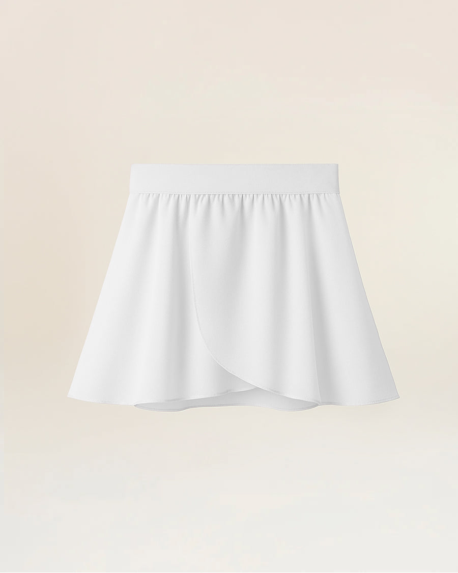 White Girls Chiffon Pull-On Skirt