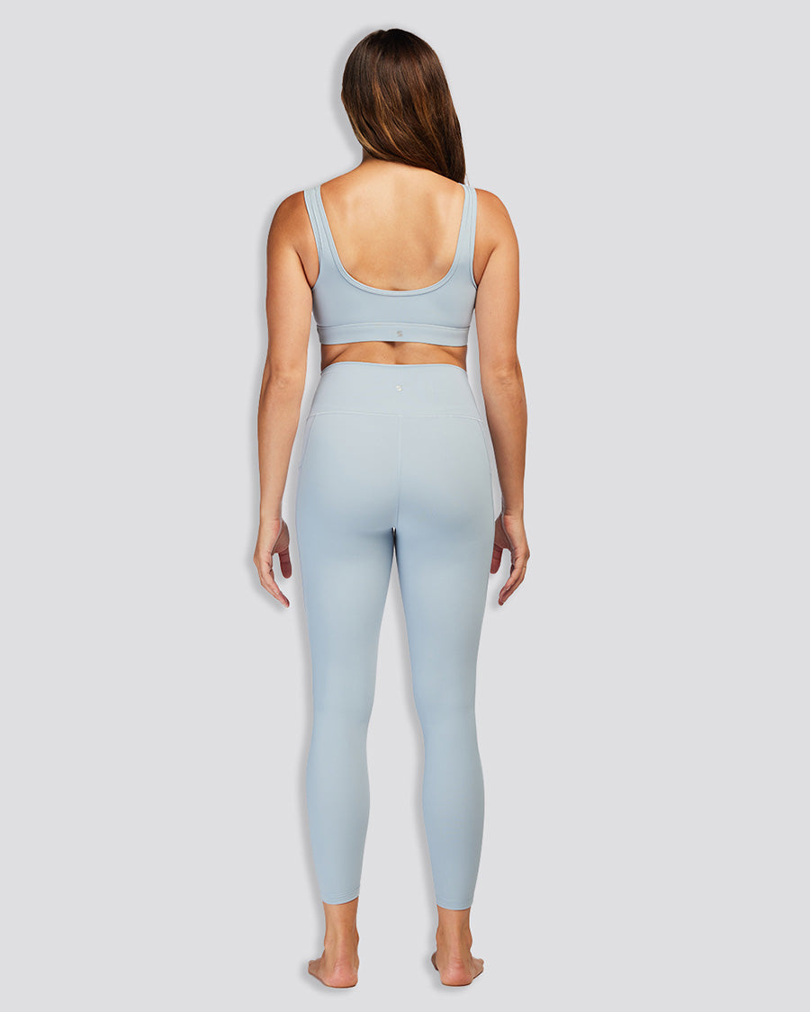 Steel Blue SoftLuxe Elegance Sports Bra