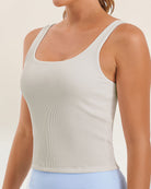 Chalk Square Neck Longline Tank Top