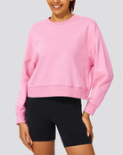 Bubblegum Crop Oversized Sweatshirt