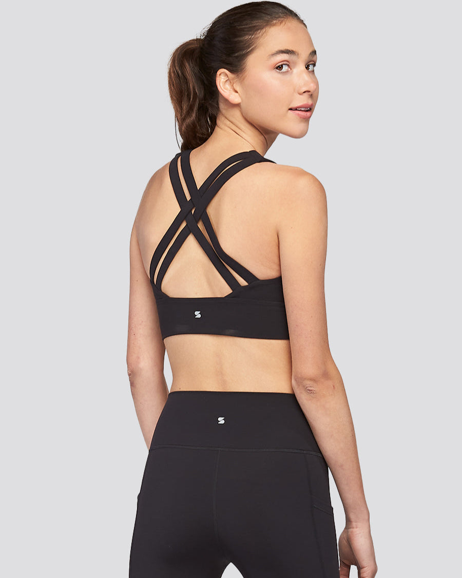 Black SoftLuxe Double Criss Cross Bra