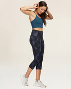 Cloud Dye Blue Performance High Rise Capri Leggings