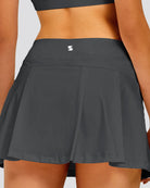 pleated tennis skirt grey back view