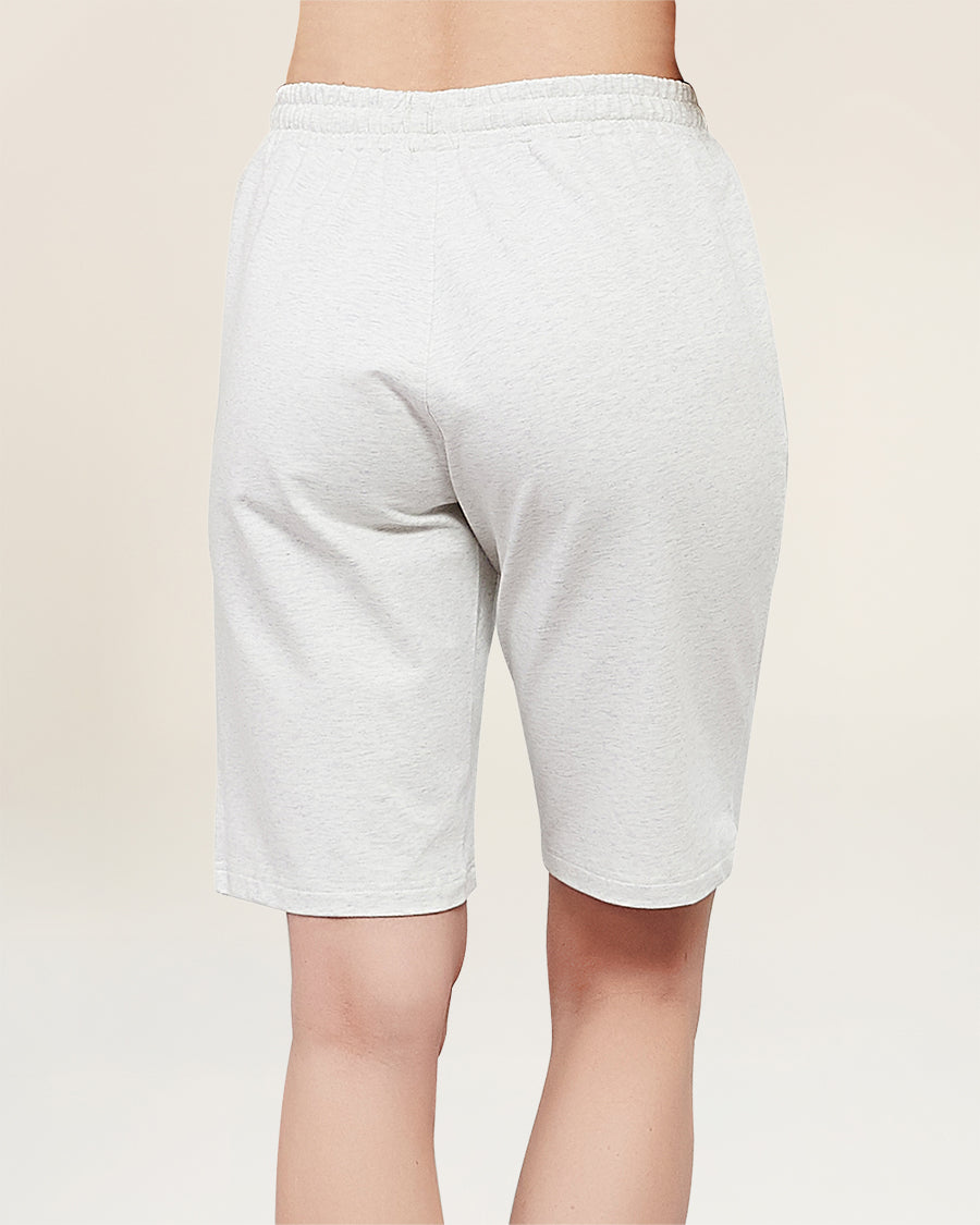 Ultra Light Grey Cotton Lounge Shorts 10”