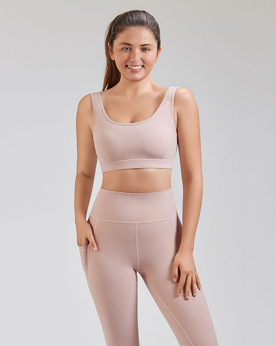 Rose Clay SoftLuxe Elegance Sports Bra