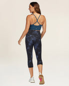 Cloud Dye Blue Performance High Rise Capri Leggings