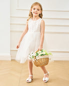 White Girls Sparkly Princess Low Heels Sandals