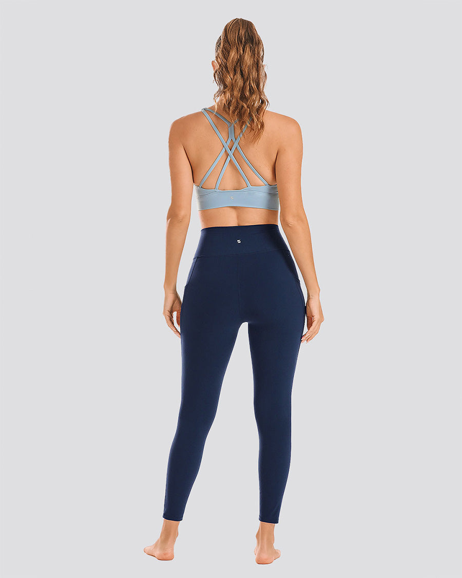 Navy Women Yoga Pants - View 3
