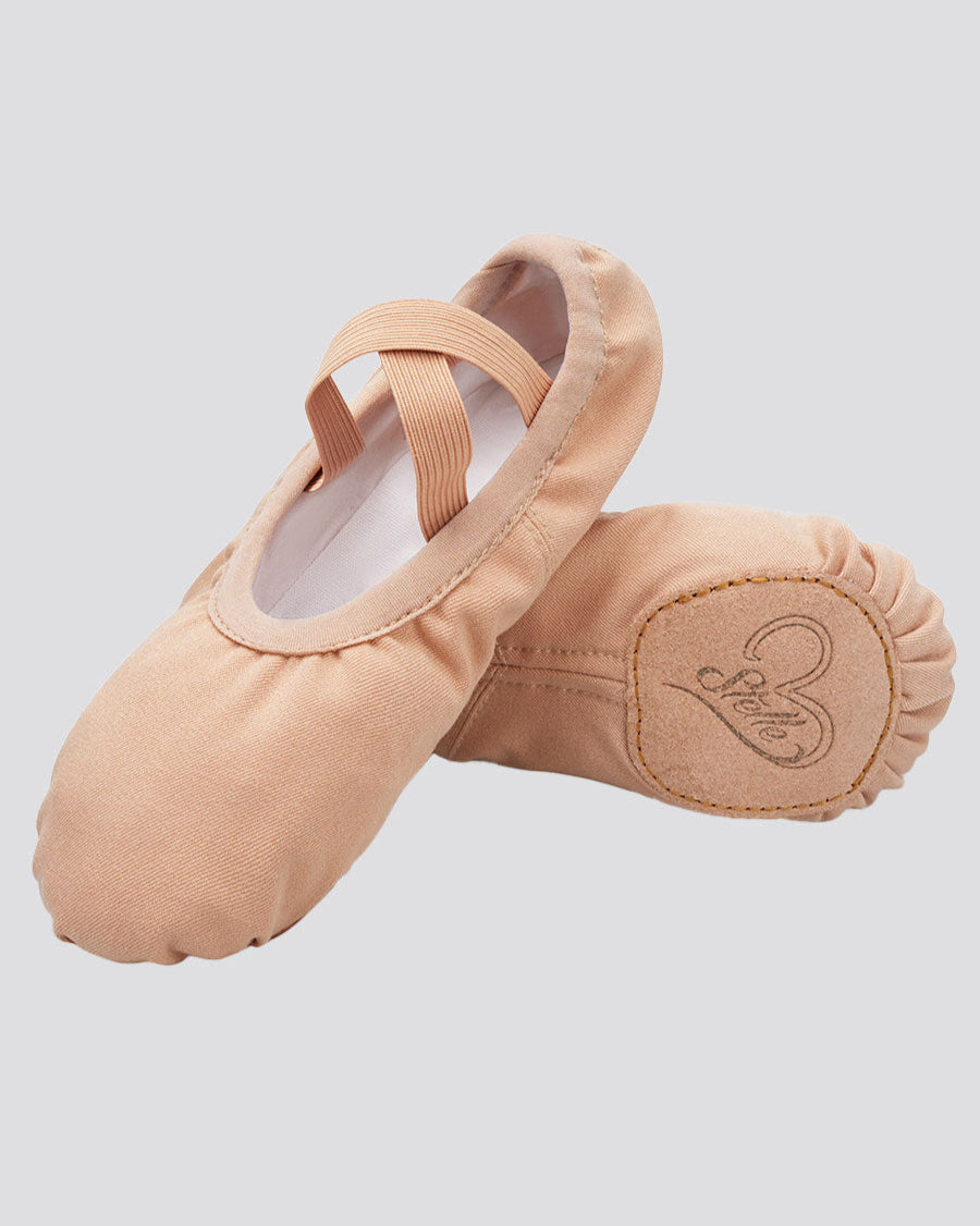Tan Adults Stretch Canvas Ballet Shoes