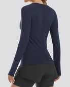 Navy Seamless Long Sleeve Tops (Thumb Hole)
