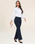Navy Women Classic Dress Pant | Wide 31''