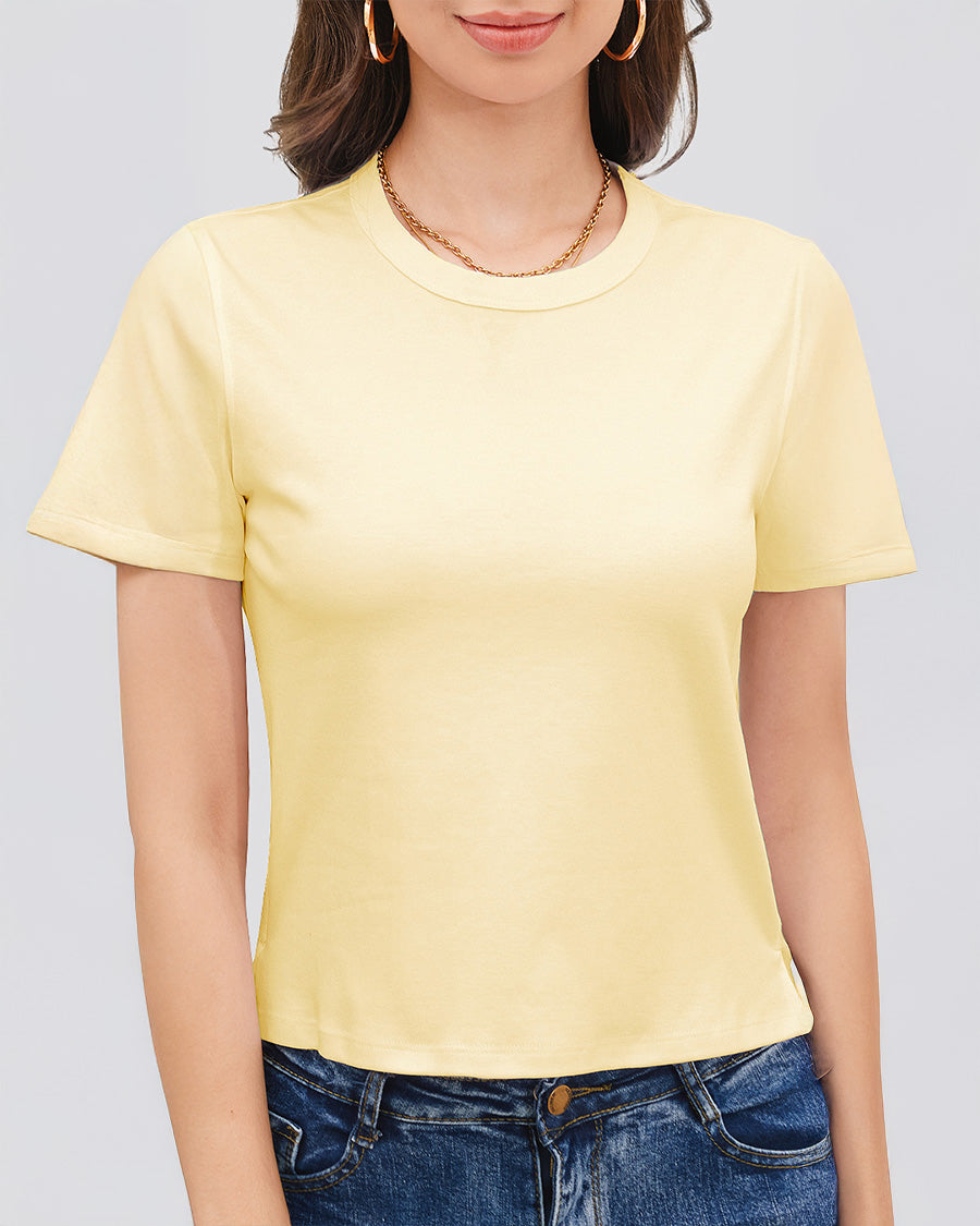 Lemon Butter Cotton T-Shirt - View 1