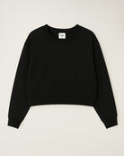 Black Crop Oversized Sweatshirt