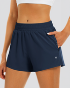 Navy Running Shorts 3" with Pockets