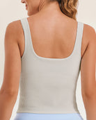 Chalk Square Neck Longline Tank Top