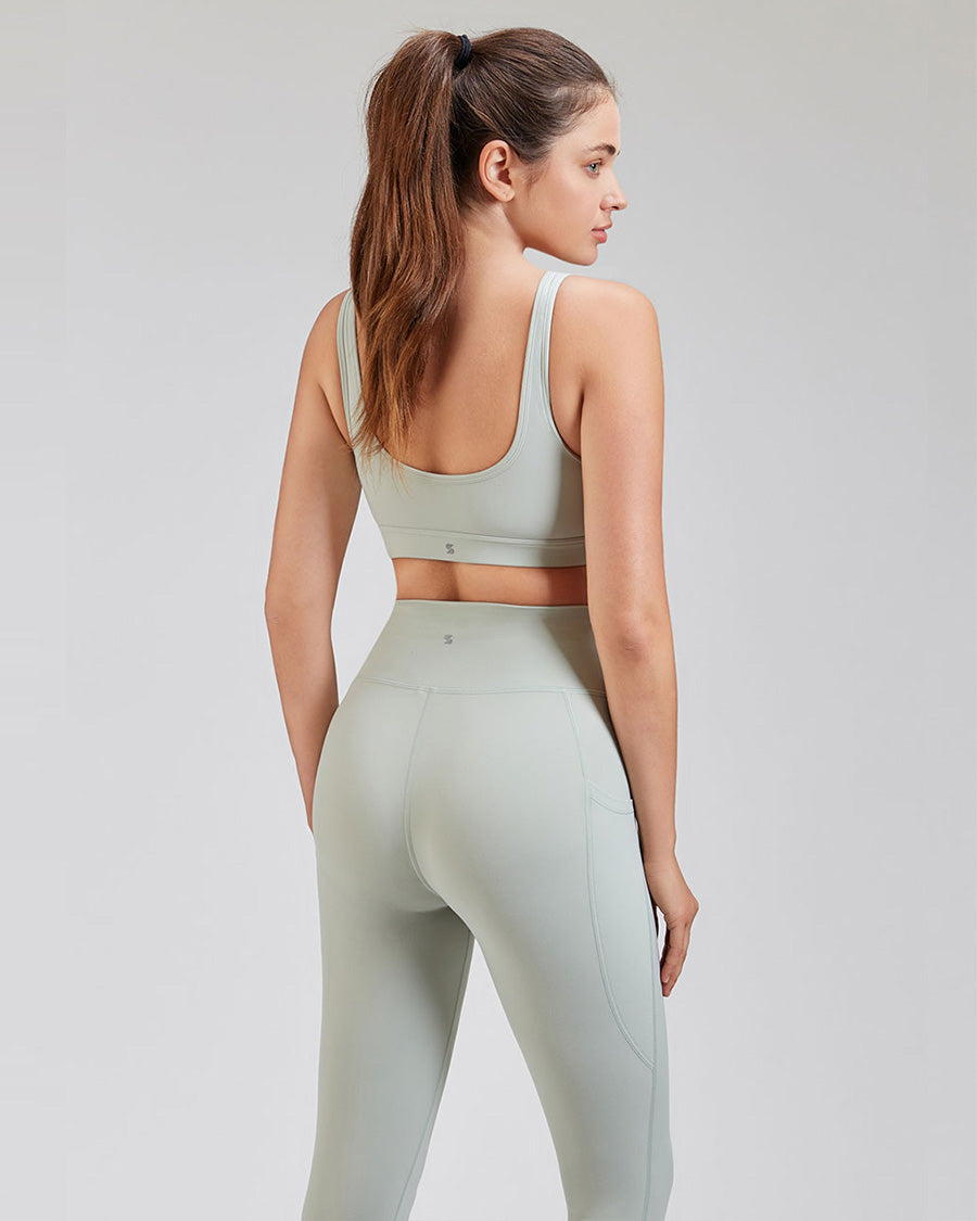 Mint Green SoftLuxe Elegance Sports Bra