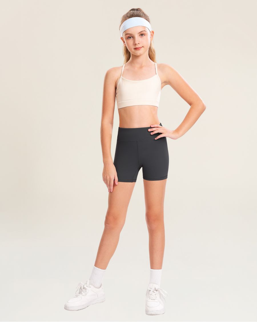 Charcoal Girls 3" Volleyball Shorts