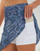 Ornate Paisley High-Waisted Skirt with Pockets