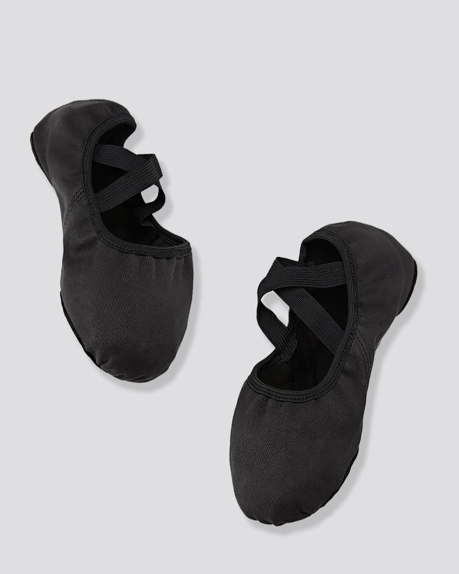 stretch canvas ballet shoes side view