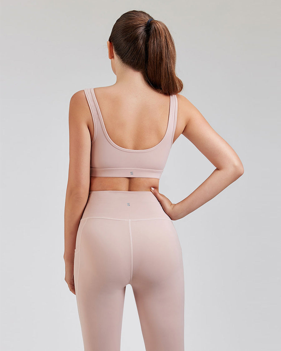 Rose Clay SoftLuxe Elegance Sports Bra