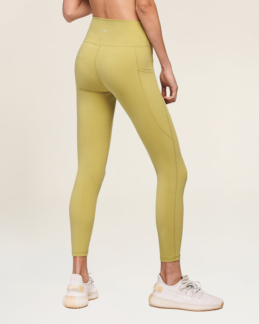 Golden Lime SoftLuxe Yoga Pants with Pockets