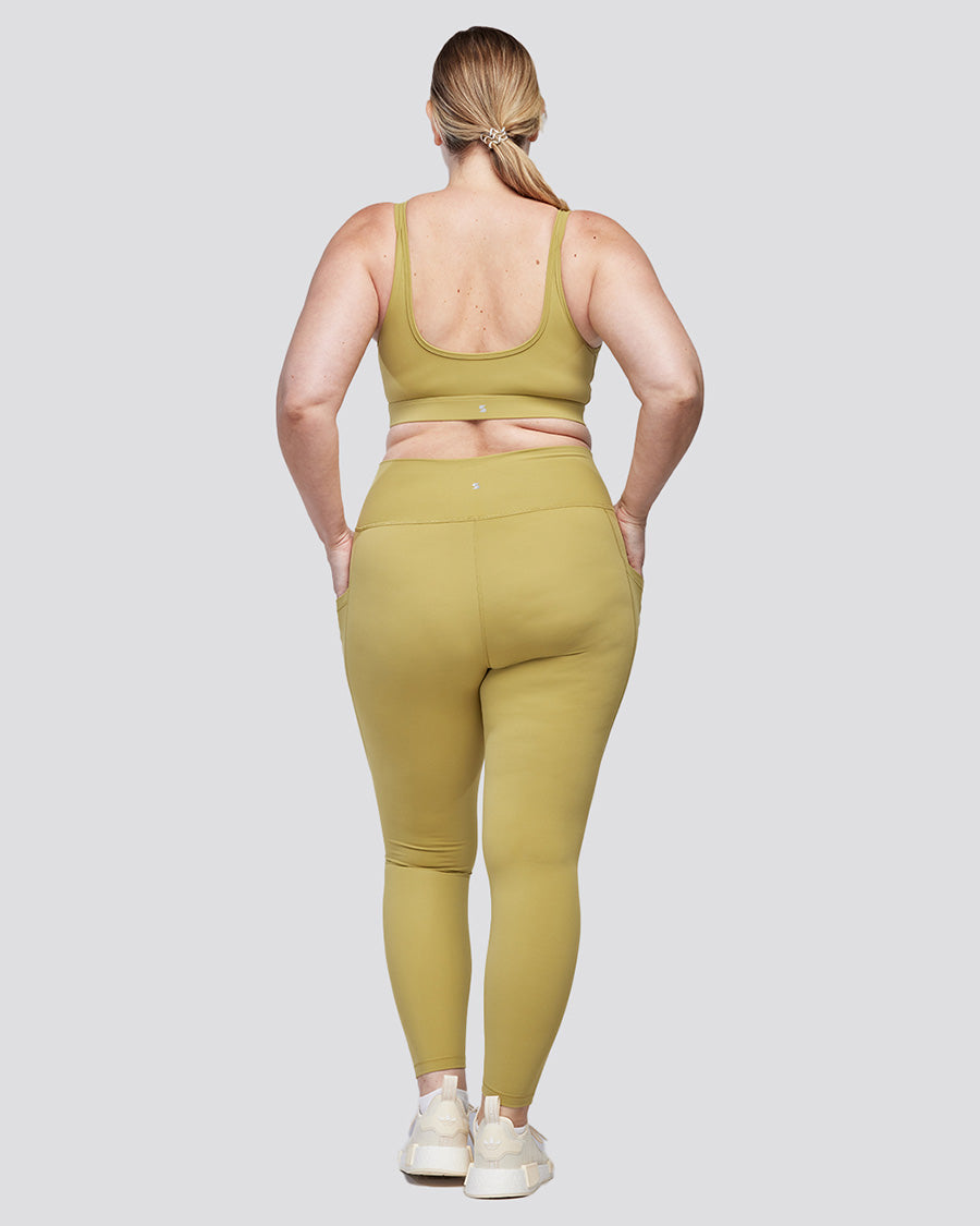 Golden Lime SoftLuxe Elegance Sports Bra