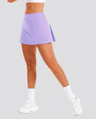 pleated tennis skirt Lilac front view 