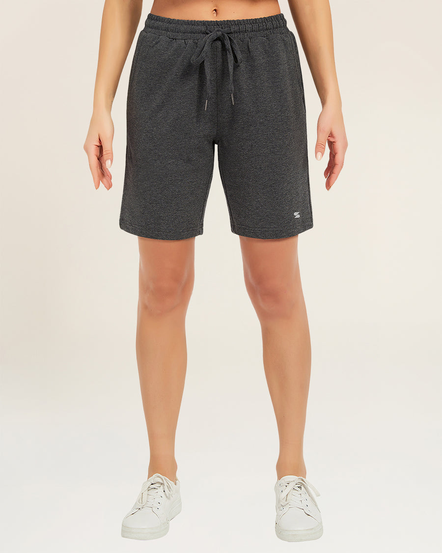 Charcoal Cotton Sweat Shorts 7"