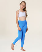 Vibrant Blue Girls Soft Yoga Leggings