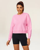 Bubblegum Crop Oversized Sweatshirt