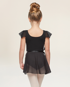 Back view black ballet leotard