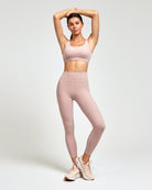 Women Yoga Pants Rose Clay full view