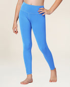 Vibrant Blue Girls Soft Yoga Leggings