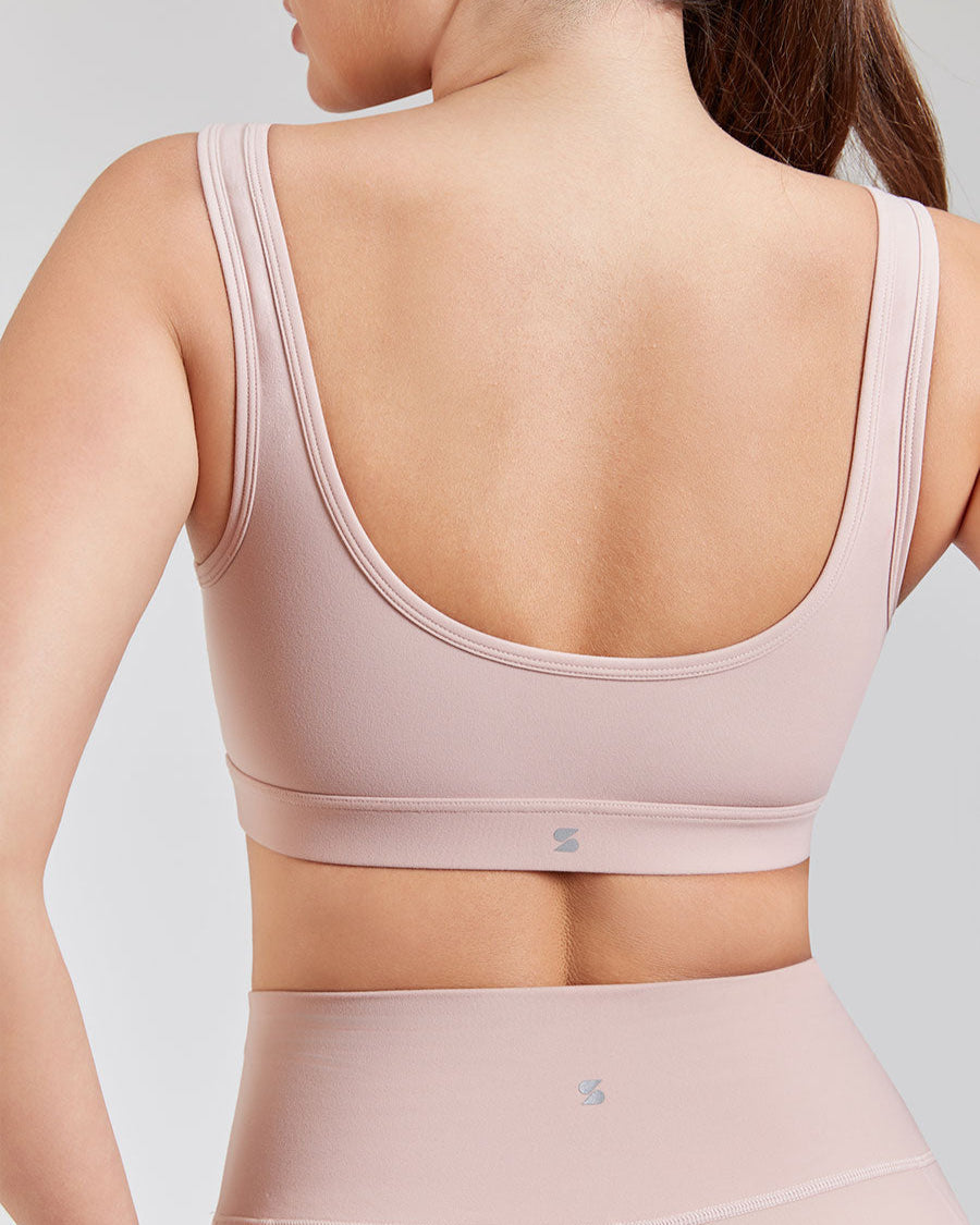 Rose Clay SoftLuxe Elegance Sports Bra