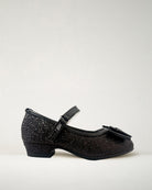 Black Girls Glitter Mary Jane Low Heel Shoes