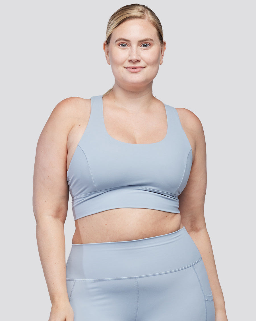 Steel Blue SoftLuxe Double Criss Cross Bra