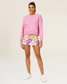 Bubblegum Crop Oversized Sweatshirt