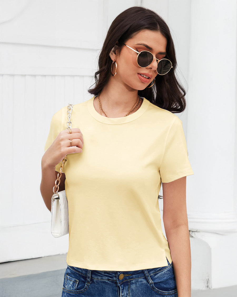 Lemon Butter Cotton T-Shirt - View 3