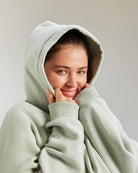 Mint Green Long-Sleeve Oversized Hoodie